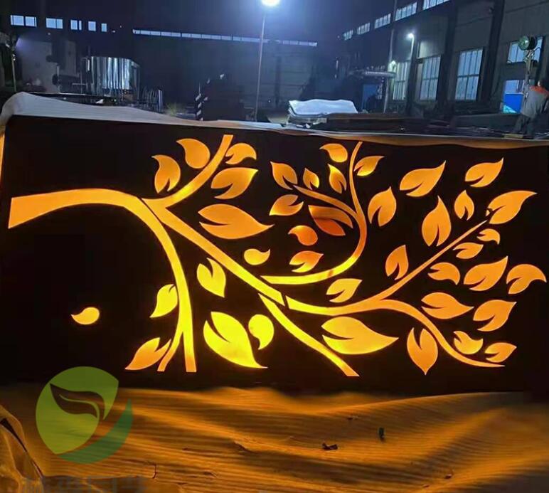 类乌齐耐候钢板灯箱